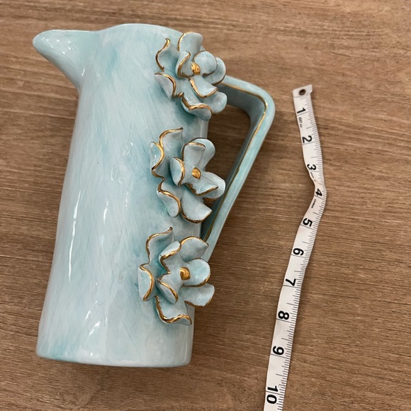 Studio b by Magenta decorative blue ceramic pitcher - Picture 6 of 10